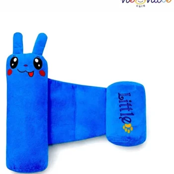 Baby Anti Roll Side Bolsters Pillow - Dark Blue Little printed - NeonateCare India