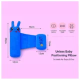 Baby Anti Roll Side Bolsters Pillow - Dark Blue Little printed - NeonateCare India