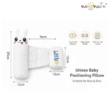 Baby Anti Roll Side Bolsters Pillow - white Little printed - NeonateCare India
