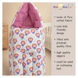 Baby Sleeping Cum Carrying Bag - Pink Lion sleeping bag - NeonateCare India