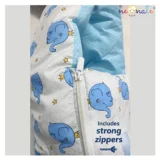 Baby Sleeping Cum Carrying Bag - Blue elephant sleeping bag - NeonateCare India