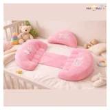Maternity Pillow/Dual Pregnancy Wedge Pillows for Back & Belly Support - Pink pregnancy pillow - NeonateCare India