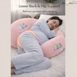 Maternity Pillow/Dual Pregnancy Wedge Pillows for Back & Belly Support - Pink pregnancy pillow - NeonateCare India