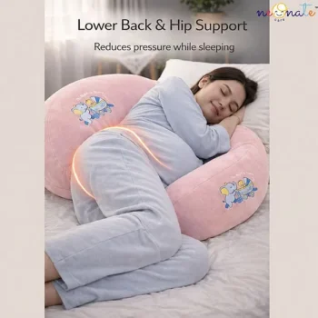 Maternity Pillow/Dual Pregnancy Wedge Pillows for Back & Belly Support - Pink pregnancy pillow - NeonateCare India