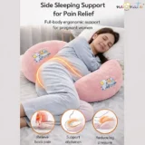 Maternity Pillow/Dual Pregnancy Wedge Pillows for Back & Belly Support - Pink pregnancy pillow - NeonateCare India