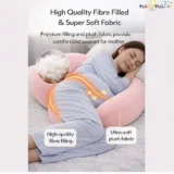Maternity Pillow/Dual Pregnancy Wedge Pillows for Back & Belly Support - Pink pregnancy pillow - NeonateCare India