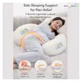 Maternity Pillow/Dual Pregnancy Wedge Pillows for Back & Belly Support - white pregnancy pillow - NeonateCare India
