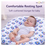 Baby Nest Soft Lounger for Newborns and Infants- Blue and Red Lion Print - NeonateCare India
