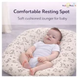 Baby Nest Soft Lounger for and Infants- Beige puppy Print Lounger - NeonateCare India