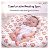 Baby Nest Soft Lounger for Newborns and Infants - Cream lion lounger for baby - NeonateCare India