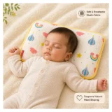 pure muslin pillow with mustard seeds - Rainbow muslin pillow 700 gm pipin design - NeonateCare India