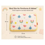 pure muslin pillow with mustard seeds - Rainbow muslin pillow 700 gm pipin design - NeonateCare India