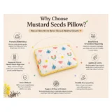 pure muslin pillow with mustard seeds - Rainbow muslin pillow 700 gm pipin design - NeonateCare India