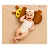 Newborn baby Adjustable pillow Perfect Airflow Sweat Free Newborn baby pillow - coffee adjustable pillow - NeonateCare India