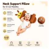 Newborn baby Adjustable pillow Perfect Airflow Sweat Free Newborn baby pillow - coffee adjustable pillow - NeonateCare India