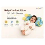 Newborn baby Adjustable pillow Perfect Airflow Sweat Free Newborn baby pillow - Blue minion adjustable pillow - NeonateCare India