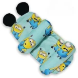 Newborn baby Adjustable pillow Perfect Airflow Sweat Free Newborn baby pillow - Blue minion adjustable pillow - NeonateCare India