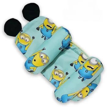 Newborn baby Adjustable pillow Perfect Airflow Sweat Free Newborn baby pillow - Blue minion adjustable pillow - NeonateCare India