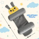 Newborn baby Adjustable pillow Perfect Airflow Sweat Free Newborn baby pillow - grey adjustable pillow - NeonateCare India