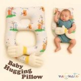 Baby Hugging Pillow for Head Shaping|Neck Support New Born Baby Infant Soft,Plush Pillow - Cream Bear Hugging Pilllow - NeonateCare India