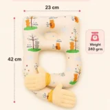Baby Hugging Pillow for Head Shaping|Neck Support New Born Baby Infant Soft,Plush Pillow - Cream Bear Hugging Pilllow - NeonateCare India