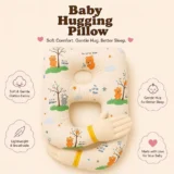 Baby Hugging Pillow for Head Shaping|Neck Support New Born Baby Infant Soft,Plush Pillow - Cream Bear Hugging Pilllow - NeonateCare India