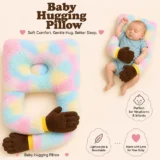 Baby Hugging Pillow for Head Shaping|Neck Support New Born Baby Infant Soft,Plush Pillow - RainBow Fur Brown Hand Hugging Pilllow - NeonateCare India