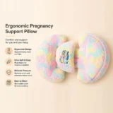 Maternity Pillow/Dual Pregnancy Wedge Pillows for Back & Belly Support - Rainbow Fur pregnancy pillow - NeonateCare India