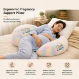 Maternity Pillow/Dual Pregnancy Wedge Pillows for Back & Belly Support - Rainbow Fur pregnancy pillow - NeonateCare India