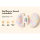 Maternity Pillow/Dual Pregnancy Wedge Pillows for Back & Belly Support - Rainbow Fur pregnancy pillow - NeonateCare India